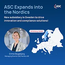 ASC Technologies eröffnet neue Tochtergesellschaft in Schweden – Expansion nach Skandinavien mit Emma Skygebjerg als Managing Director.