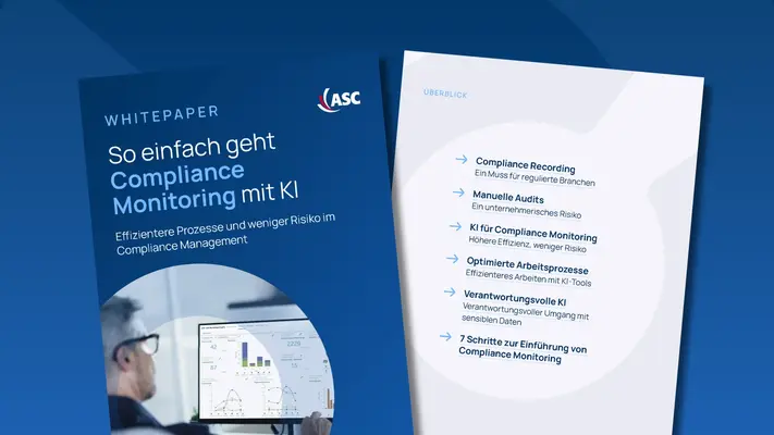 Whitepaper 'So einfach geht Compliance Monitoring mit KI' – Effizientere Prozesse und weniger Risiko im Compliance Management.