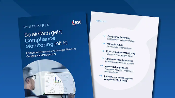 Whitepaper 'So einfach geht Compliance Monitoring mit KI' – Effizientere Prozesse und weniger Risiko im Compliance Management.