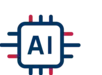 ASC Icon, das AI mit einem Schaltkreis-Design in blauen und roten Farben darstellt.